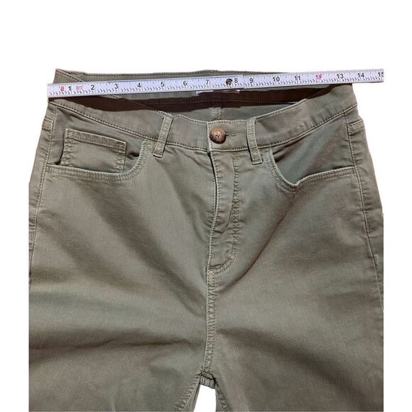 Loft high waist skinny crop jeans Olive green sz 28 - Picture 4 of 9